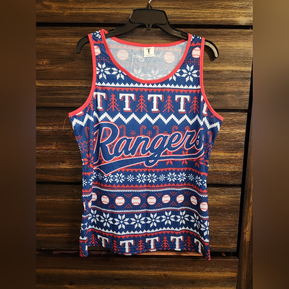 Texas Rangers Ugly Christmas Sweater Tank Top
